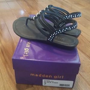 Black embellished sandals